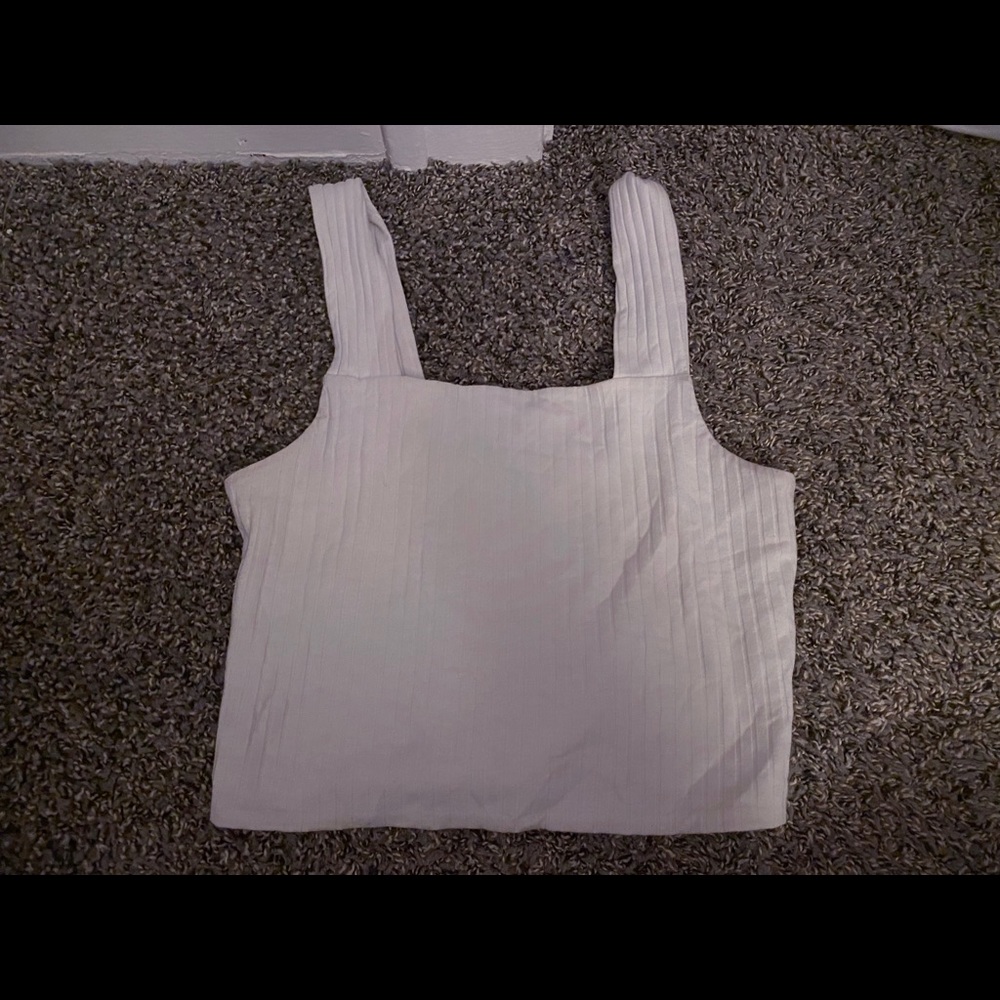 Small American Eagle Outfitters AE white Cropped Tank Size Small Womens ✨